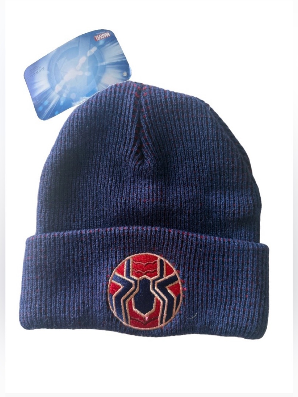 Marvel Spider-Man Iron Spider Patch Beanie BoxLunch Exclusive NWT